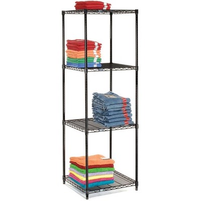 Nexel 4 Tier Black Epoxy Wire Shelving Starter Unit 48''W x 24''D x 86''H