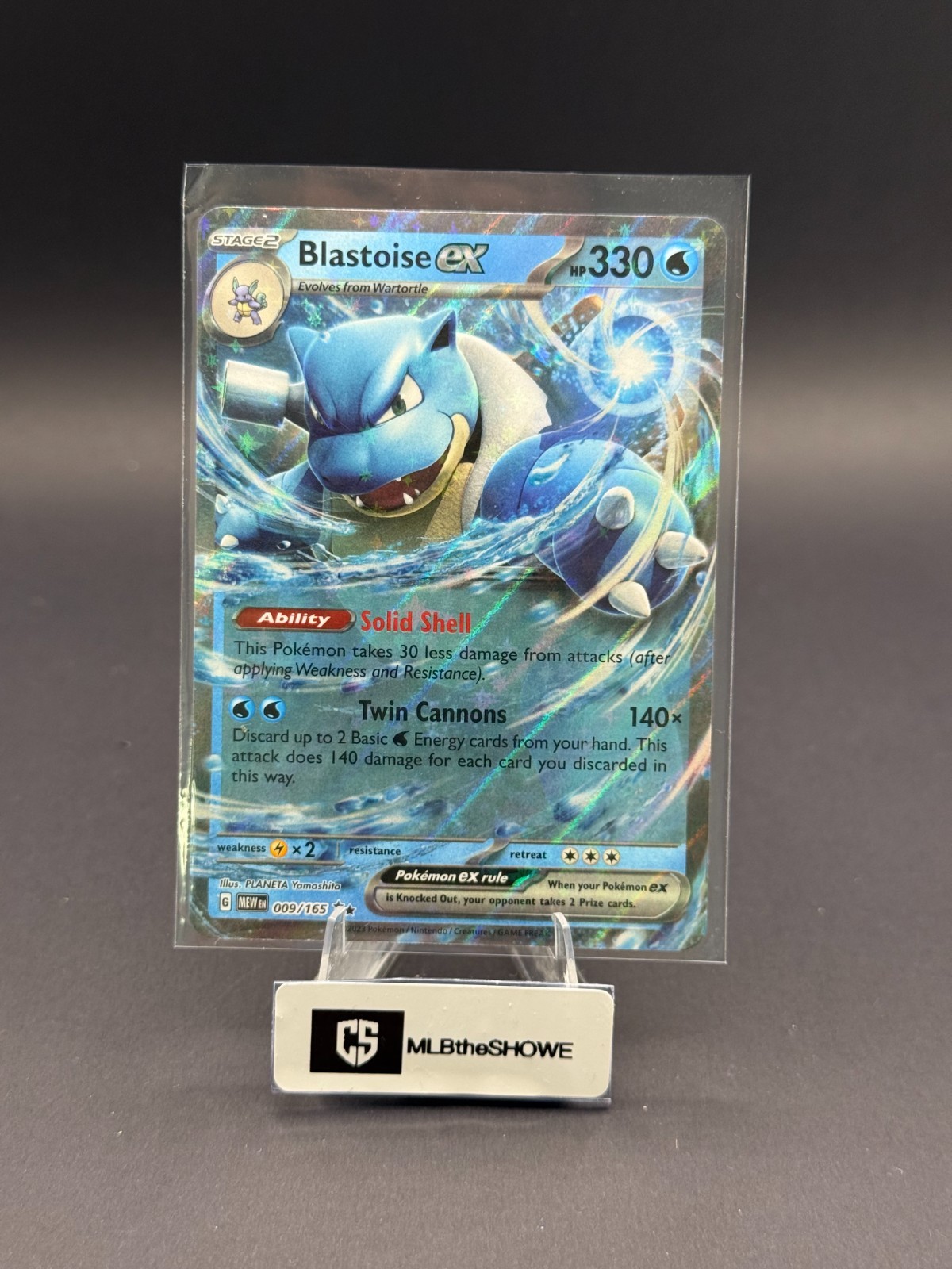 Blastoise ex  Pokemon SV: 151 009/165 Double Rare Holofoil Near Mint