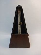 Wooden Mechanical Metronome Unbranded Pyramid Style Vintage Tested Works Great