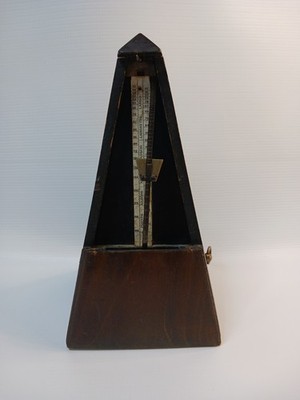Wooden Mechanical Metronome Unbranded Pyramid Style Vintage Tested Works Great