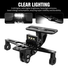 Motorcycle License Plate Holder Fender Eliminator Rear Tail Light Bracket Black