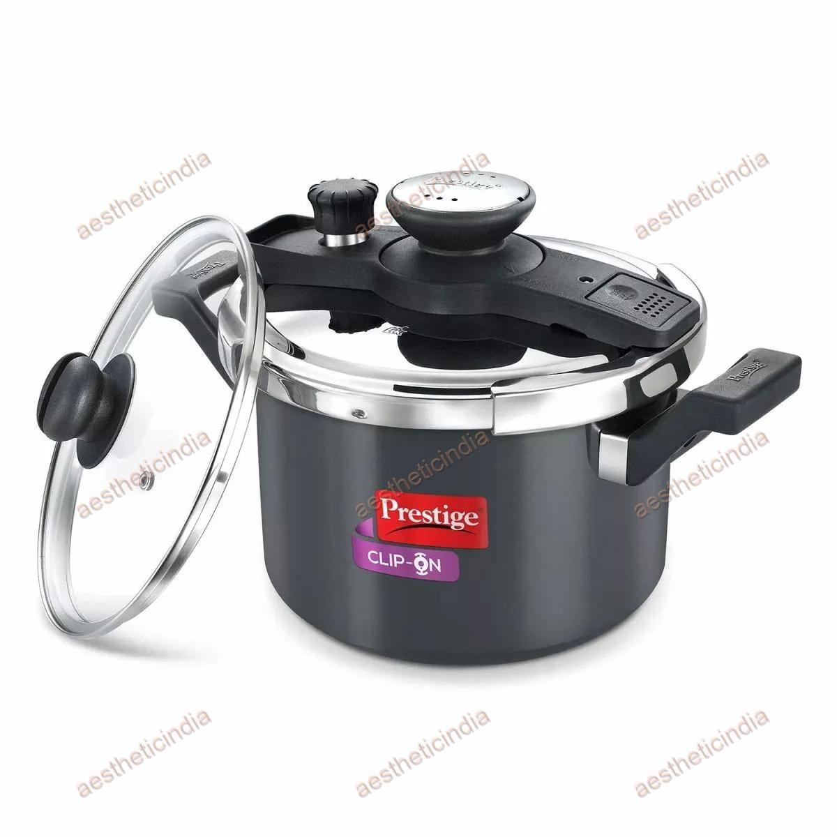 With Glass Lid 5 Litres, 2-pieces Black