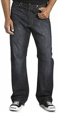 True Nation Men's Big and Tall Jeans Relaxed Fit Straight Leg Cotton Denim NEW