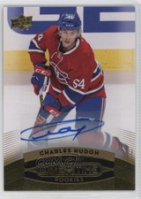 2015-16 Upper Deck GTS Overtime Rookies Gold Foil Charles Hudon #161 Auto 11jd