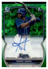 2023 Bowman Sapphire Edition #BSPA-RSN Ronny Simon Autographs Green #/50