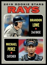 2019 Topps Heritage Brandon Lowe/Michael Perez Rookie Tampa Bay Rays #9