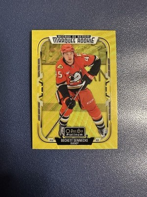 2025-26 OPC Platinum Beckett Sennecke Neon Yellow Surge Marquee Rookie Rc Ducks