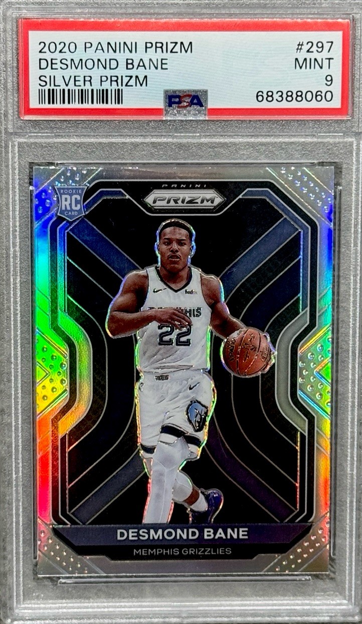 2020 Panini Prizm Desmond Bane Silver Prizm Rookie RC PSA 9 #297