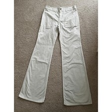 NWOT Nili Lotan Womens 111/88 White Wide Leg Flare Pants Sz 6 Made in USA 80 NL