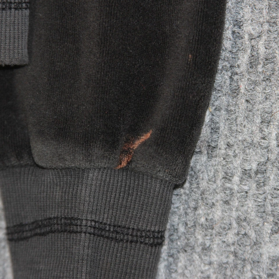 Romeo & Juliet Couture Velour Zip Up Hoodie Women's Gray Rhinestone Wings Rocker - Image 3 of 4