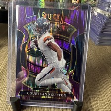 2025 Panini Select - Concourse Courtland Sutton #11 Purple Shock Prizm /699