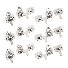 6 Sets AAA Battery Spring Contacts - Negative to Positive Stainless Steel