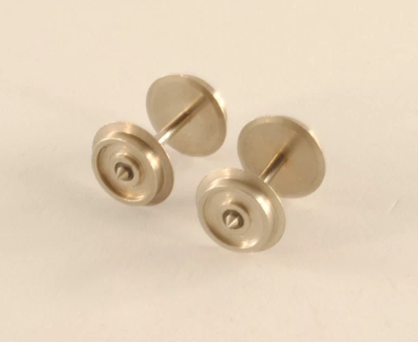 Metallachse Paar 11Mm CC Mit Isolierter Rad Ersatzteil Waggon H0 1:87 - Bild 2 von 4