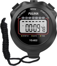 Sports Stopwatch Timer, Single Lap Split Digital Stop Watch for Black