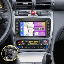 Autoradio F&uuml;r Mercedes C/CLK/G Klasse W203 W209 Vito Carplay Android 15 GPS 64GB
