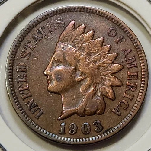 1903 Indian Head Cent - VF - Toned Obv/Cleaned?
