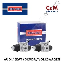 REAR BRAKE WHEEL CYLINDER PAIR fits VW POLO MK 1 2 3 & 4 (1975-2012) BORG & BECK