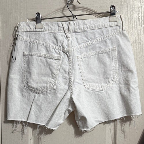 Veronica Beard Shiloh weiß abgeschnittene Shorts Knopfleiste Denim Küste Sommer 29 8 - Bild 3 von 7