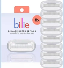 Billie Women’s Razor Refill Blades 5-Blade Cartridges - 8 count