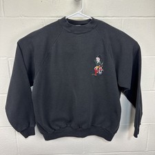 Vintage Betty Boop Motorcycle Biker Embroidered Graphic Crewneck Sweatshirt XL
