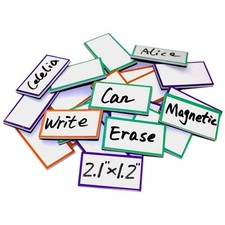 Magnetic Dry Erase Labels 2.1" x 1.2", 36 Pcs Magnets for Whiteboard, Blank N...
