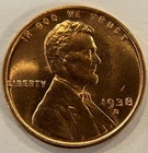 1938-D Lincoln Cent BU From Mint Roll - Really Nice High Grade Coin!! #9
