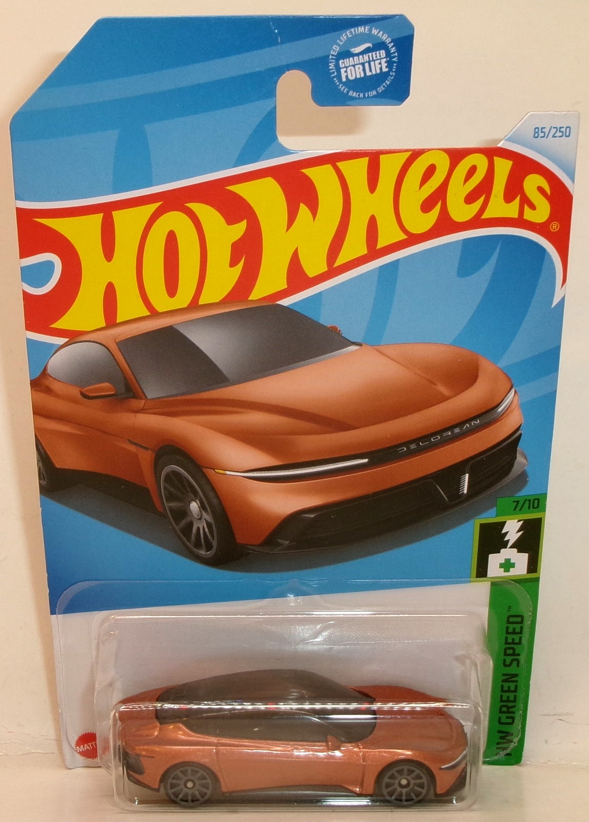 2024 HOT WHEELS 1:64 HW GREEN SPEED 7/10 METALFLAKE COPPER DELOREAN ALPHA5