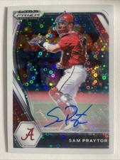 Sam Praytor - 2021 Prizm Draft Picks White Donut Circles #11/50 Autographed