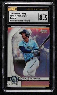 2020 Bowman Sterling Prospects Refractor 90/199 Julio Rodriguez CSG 8.5 b3s