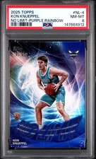 2025 TOPPS NO LIMIT PURPLE RAINBOW #NL-4 KON KNUEPPEL ROOKIE RC /250 PSA 8