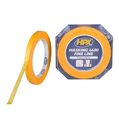 HPX Masking Tape 4400 Fine Line Klebeband 9mm x 50m Abklebeband Abdeckband