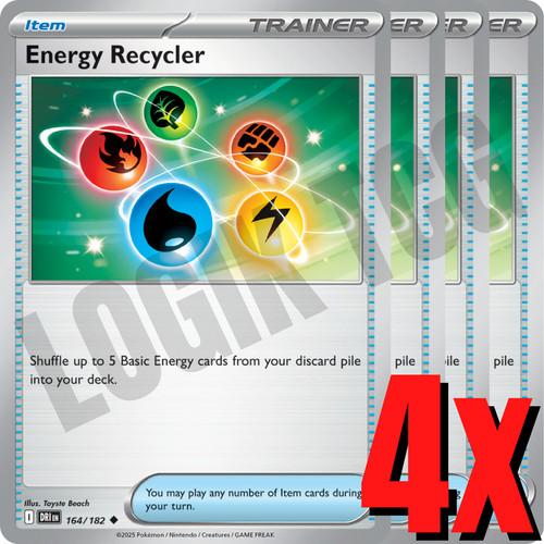 4x Energy Recycler 164/182 x4 - Destined Rivals - Pokemon TCG - Playset