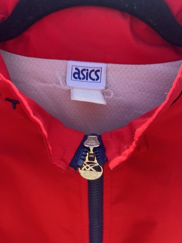 Vintage Asics Gore-Tex Zip Windbreaker Jacket Men Large Red Blue 90s Gore-Tex - Picture 5 of 8