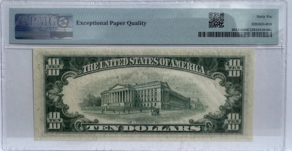 1950C $10 FRN Chicago PMG 66 EPQ Fr#2013-G GG Block Smith/Dillon NO RESERVE 🔥 - Image 2 of 4