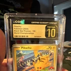 Pokémon Pikachu 190 Black Star Promos World Championships Promo CGC Pristine 10