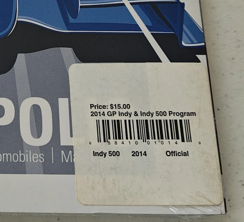 TWO PROGRAMS-INAUGURAL GRAND PRIX OF INDIANAPOLIS & INDY 500-2014  NIP - Image 3 of 4