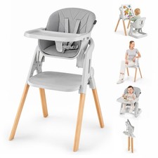 7-in-1 Convertible Foldable Baby High Chair w/Adjustable Tray Adjustable Heights