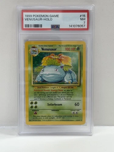 1999 Pokemon Venusaur Holo 15/102 PSA 7