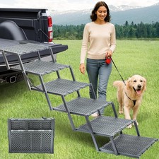Dog Ramp Car SUV  Truck Portable Pet Stairs W/ Non-Slip  Easy-Clean Surface