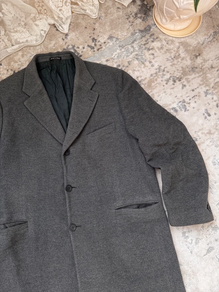 VTG Versace Collection ClassicV2 Luxury Wool Grey Heavyweight Coat - Image 2 of 4