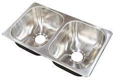 Lippert 388412 27X16X7 Double Bowl Sink Drawn 20 Ga
