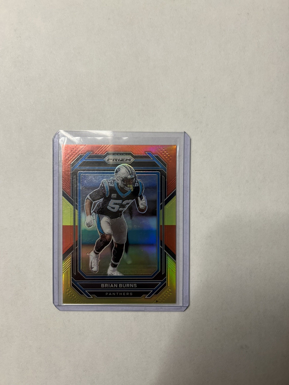 2022 Panini Prizm Red & Yellow Prizm Parallel /44 #44 BRIAN BURNS Football Card