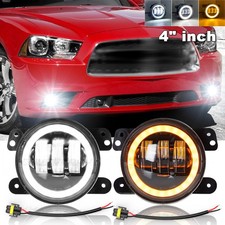 Pair Bumper Led Fog Lights For 2011 2012 2013 Dodge Charger For Jeep Wrangler