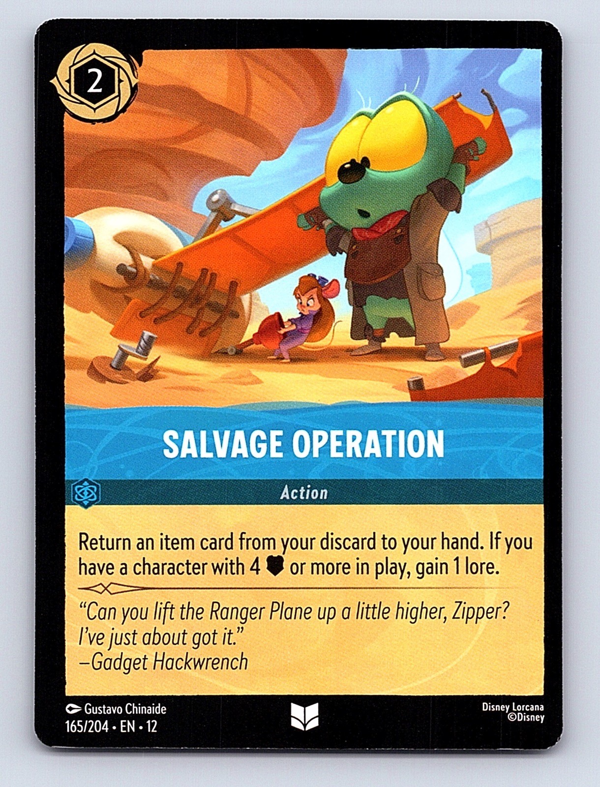 Salvage Operation 165/204 Uncommon Wilds Unknown Lorcana Near Mint