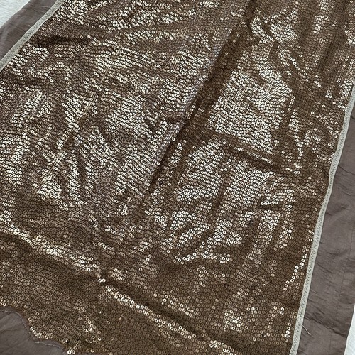 Aquarius Skirt Brown Sequence Skirt With Tie Size M - Picture 2 of 6
