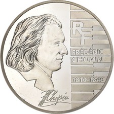 [#198680] France, 1-1/2 Euro, Frédéric Chopin, 2005, Paris, Silver, MS, KM:2027