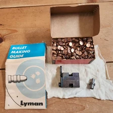 Lyman Single Cavity Mould Block 358318 with 311 Top Punch and 35 cal Gas Checks