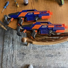 2 Nerf N-Strike Elite Rapidstrike CS-18 Blaster For Parts Or Repair