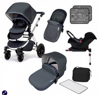 ickle bubba Stomp V4 All in One Travel System with Isofix Base -blueberry chrome