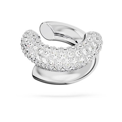 Swarovski Dextera Ear Cuff, weiß, rhodiniert